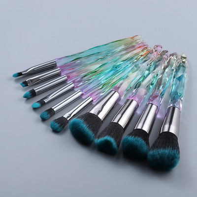 FLD Diamond Fan Sminkecsetek Púder Alapozó Szemhéjpúder Szemöldök Arc Kozmetika Sminkecsetkészlet Brochas Maquillajes