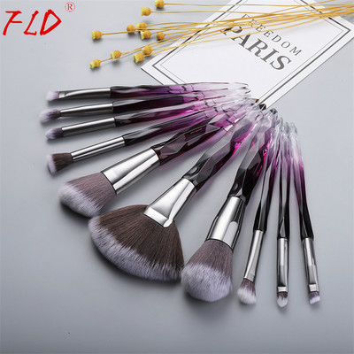 FLD Diamond Fan Sminkecsetek Púder Alapozó Szemhéjpúder Szemöldök Arc Kozmetika Sminkecsetkészlet Brochas Maquillajes