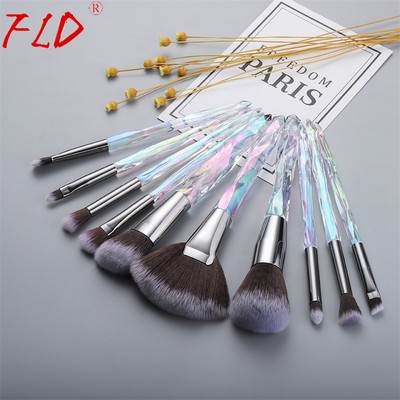 FLD Diamond Fan Sminkecsetek Púder Alapozó Szemhéjpúder Szemöldök Arc Kozmetika Sminkecsetkészlet Brochas Maquillajes