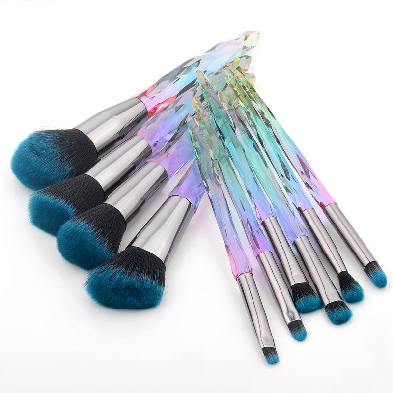 FLD Diamond Fan Sminkecsetek Púder Alapozó Szemhéjpúder Szemöldök Arc Kozmetika Sminkecsetkészlet Brochas Maquillajes