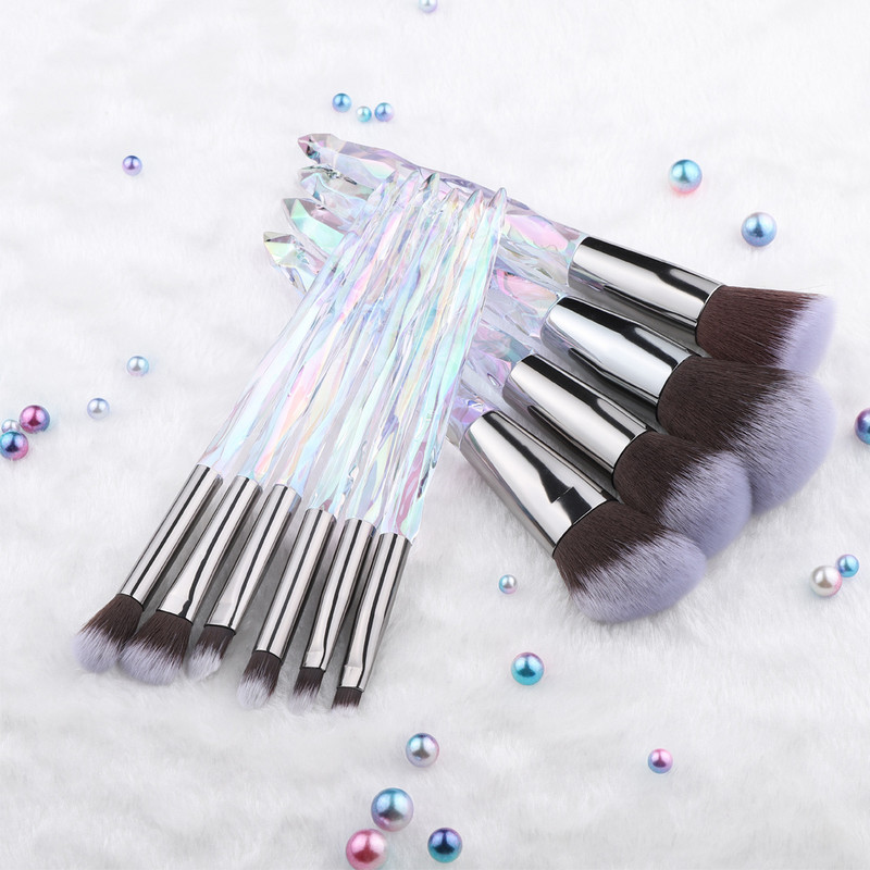 FLD Diamond Fan Sminkecsetek Púder Alapozó Szemhéjpúder Szemöldök Arc Kozmetika Sminkecsetkészlet Brochas Maquillajes