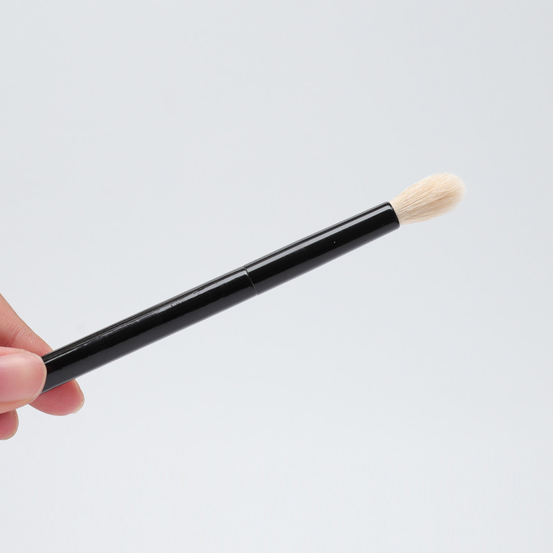 OVW Cosmetic Tools 100% autentic păr de capră Maner negru mâner Evidențiază Amestecare mare Parte păr lung Perii de machiaj DLH12