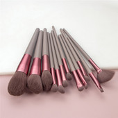 Set de pensule de machiaj din lemn FLD, pudră de păr naturală, pentru fond de ten, fard de pleoape, fard de obraz pentru sprâncene, corector, instrumente cosmetice