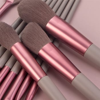FLD Wooden Brushes Makeup Set Soft Natural Hair Powder Foundation Σκιές ματιών Blush Blush Blending Concealer Cosmetic Tools