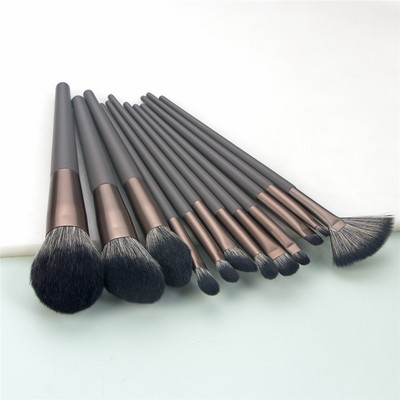 Set de pensule de machiaj din lemn FLD, pudră de păr naturală, pentru fond de ten, fard de pleoape, fard de obraz pentru sprâncene, corector, instrumente cosmetice