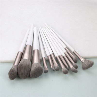 Set de pensule de machiaj din lemn FLD, pudră de păr naturală, pentru fond de ten, fard de pleoape, fard de obraz pentru sprâncene, corector, instrumente cosmetice