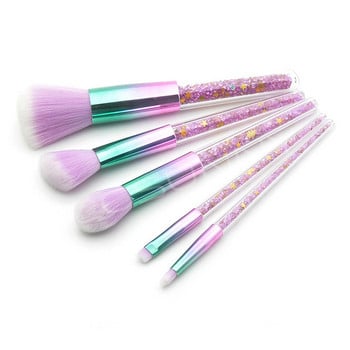 Νέα 4/5 τεμ. Pink Purple White Diamond Unicorn Crystal Brushes Makeup Set Shinny Foundation Blending Face Brush maquillaje