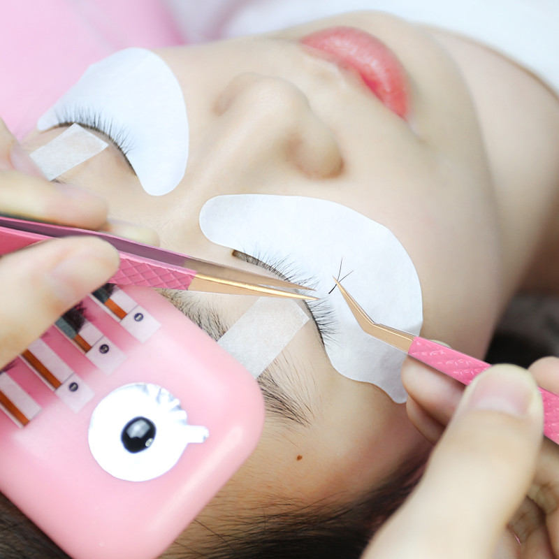 Set de pensete pentru extensie de gene de 3 buc, cu sac, din oțel inoxidabil, cu volum 3D precis, pentru gene, pensete pentru sprâncene, instrumente de machiaj, accesorii