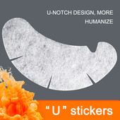 Set de 50 de perechi pentru extensie de gene, în formă de U, cu crestătură, plasture pentru ochi, tampoane de gel pentru plasture pentru gene, consumabile, mască pentru ochi Connec, frumusețe