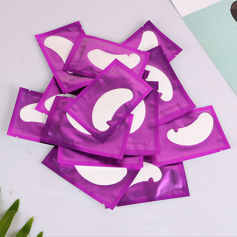 Set de 50 de perechi pentru extensie de gene, în formă de U, cu crestătură, plasture pentru ochi, tampoane de gel pentru plasture pentru gene, consumabile, mască pentru ochi Connec, frumusețe