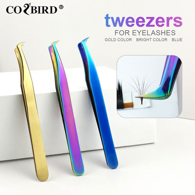 Pensetă COZBIRD pentru extensii de gene, volum profesional, consumabile pentru gene, culoare deschisă precisă, instrument pentru gene ușor de ventilat