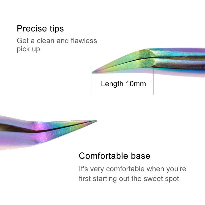 Pensetă COZBIRD pentru extensii de gene, volum profesional, consumabile pentru gene, culoare deschisă precisă, instrument pentru gene ușor de ventilat