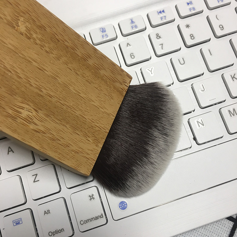 Pensă de machiaj pentru față cu mâner din bambus, perie de înaltă calitate, pentru iluminare, instrument multifuncțional de machiaj