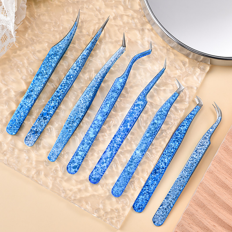 1PC pensete pentru gene false pentru extensii benă curbată individuală gene pentru sprâncene agrafă pentru gene false clește instrument de machiaj pentru unghii