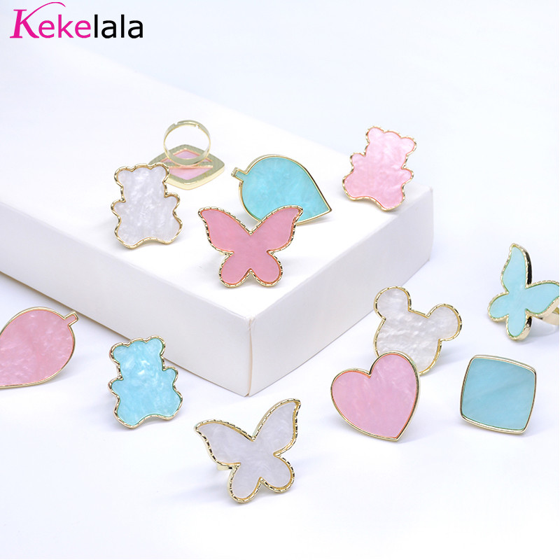 Extensie de gene Kekelala Suport de inel pentru adeziv acrilic de lux Garnitură de adeziv pentru gene false pentru ochi falși pentru pigment pentru arta unghiilor Instrumente de machiaj