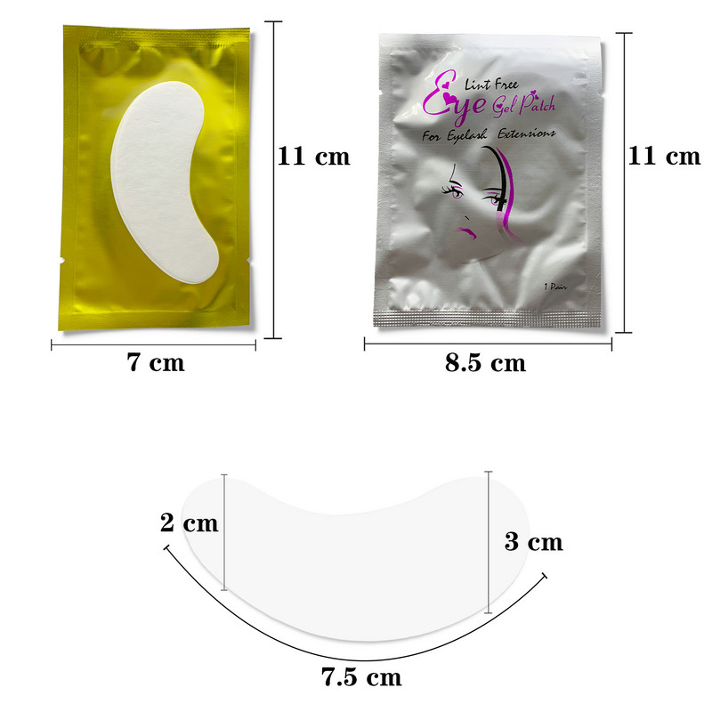 10/20/50 de perechi de plasturi pentru extensie de gene sub tampoane pentru altoirea genelor de hârtie, gel pentru ochi, autocolant, instrument de machiaj pentru plasture de gene