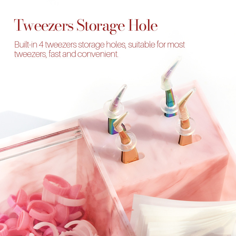 Kapacitet velike kutije za pohranjivanje, višenamjenske V, akrilni materijal, trepavice, kozmetički pribor za trepavice, pribor za šminku