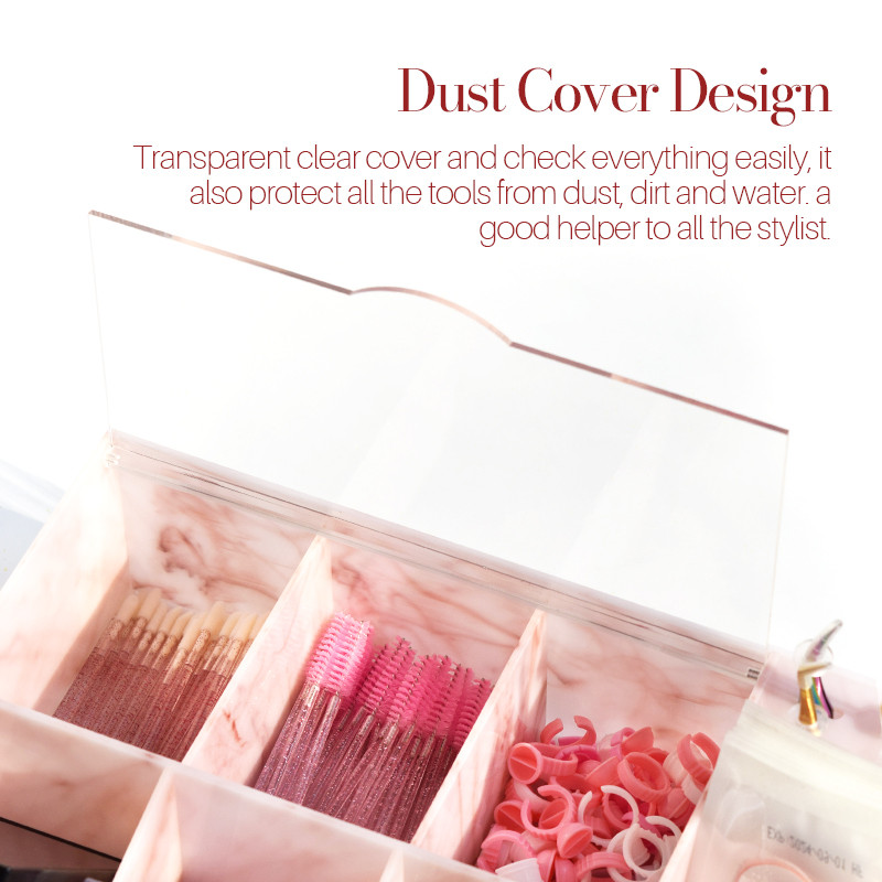 Kapacitet velike kutije za pohranjivanje, višenamjenske V, akrilni materijal, trepavice, kozmetički pribor za trepavice, pribor za šminku