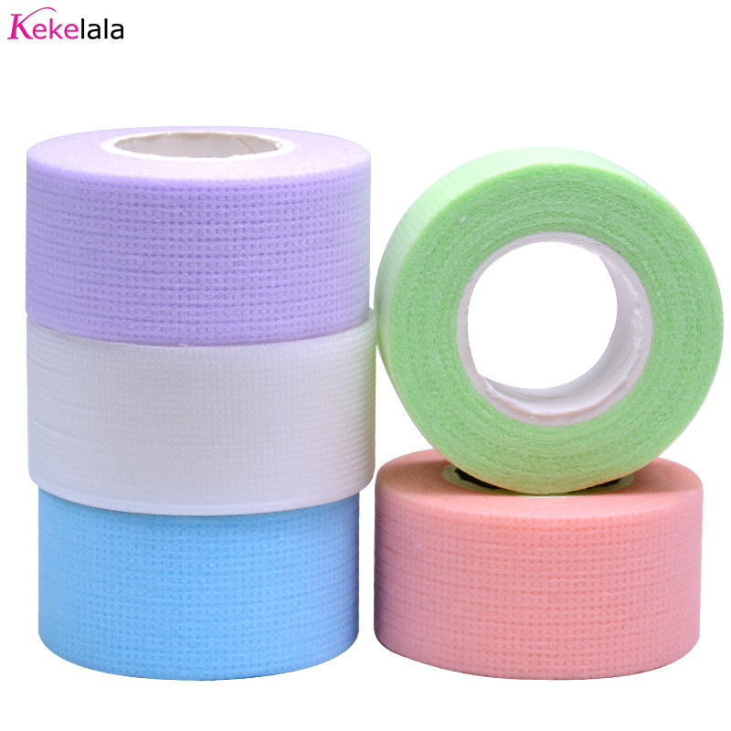 Kekelala 2 role/lot Bandă de extensie pentru gene, mare, lată, 9 m, pentru altoirea genelor din PE, sub plasturi Benzi medicale nețesute respirabile