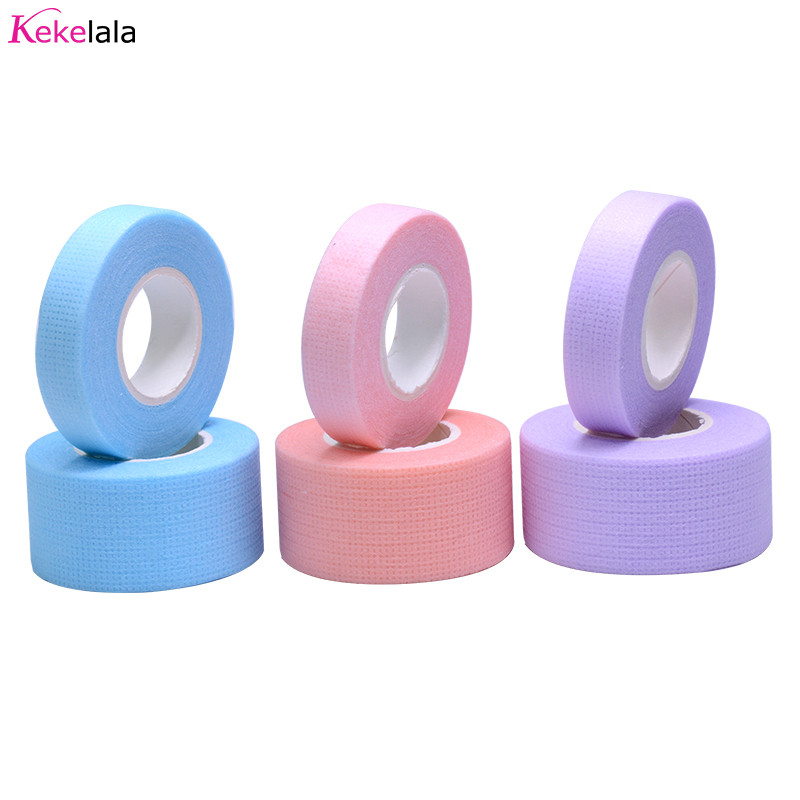 Kekelala 2 role/lot Bandă de extensie pentru gene, mare, lată, 9 m, pentru altoirea genelor din PE, sub plasturi Benzi medicale nețesute respirabile