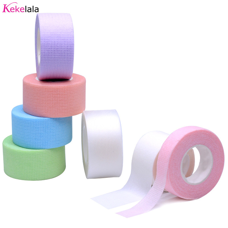 Kekelala 2 role/lot Bandă de extensie pentru gene, mare, lată, 9 m, pentru altoirea genelor din PE, sub plasturi Benzi medicale nețesute respirabile