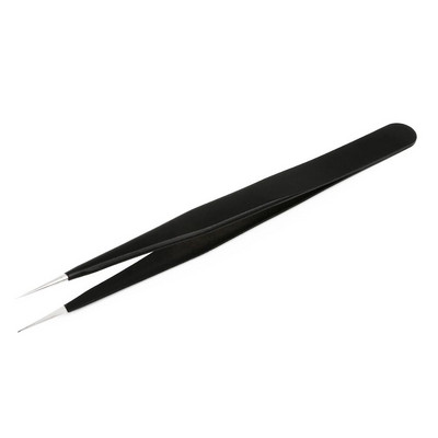 1 buc. Cot drept Fashion Nail Art Gel acrilic Instrument de cules Pietre prețioase Decor Pensete negre pentru gene DIY Clip de mână 1,0 MM