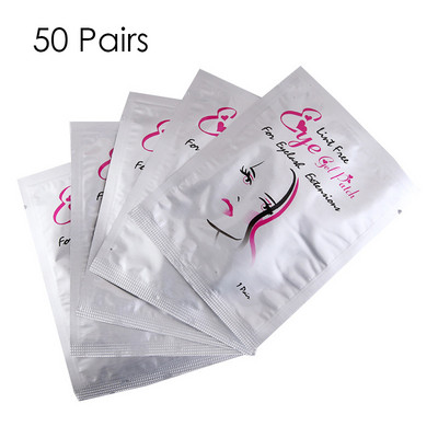 50/100 de perechi Tampoane pentru ochi pentru extensia genelor Plasture cu gel fără scame Sub gene Plasturi cu ridicata Accesorii profesionale de machiaj