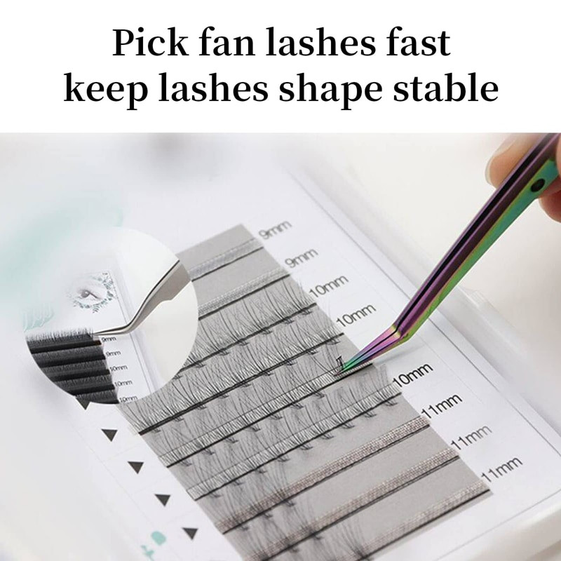 Pensetă pentru frumusețea genelor Altoirea genelor Pensetă din oțel inoxidabil Plantarea genelor false Dispozitiv auxiliar Titan colorat