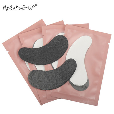 HOT 50 perechi/lot Patch-uri negre Tampoane de gel pentru ochi Gene Patch-uri de hârtie pentru extensia genelor Sfaturi pentru ochi Autocolant împachetări Instrumente de machiaj