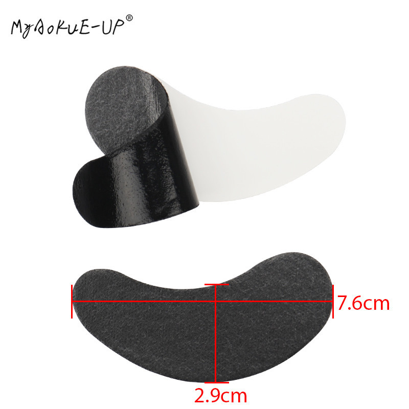 HOT 50 perechi/lot Patch-uri negre Tampoane de gel pentru ochi Gene Patch-uri de hârtie pentru extensia genelor Sfaturi pentru ochi Autocolant împachetări Instrumente de machiaj