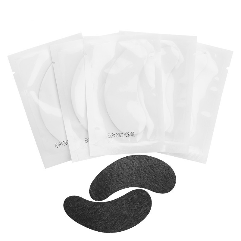 HOT 50 perechi/lot Patch-uri negre Tampoane de gel pentru ochi Gene Patch-uri de hârtie pentru extensia genelor Sfaturi pentru ochi Autocolant împachetări Instrumente de machiaj