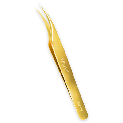 Пинцети Yelix Golden Volume Пинцети за удължаване на мигли Изолация Класически пинсети за мигли Професионални пинсети за удължаване на мигли Неръждаема стомана