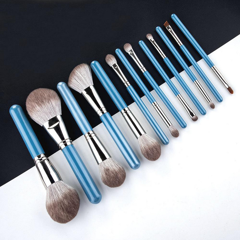 13vnt/komplektas Makiažo šepetėlių rinkinys Profesionalus minkštų plaukų kosmetikos šepetėlių makiažo šepetėlis