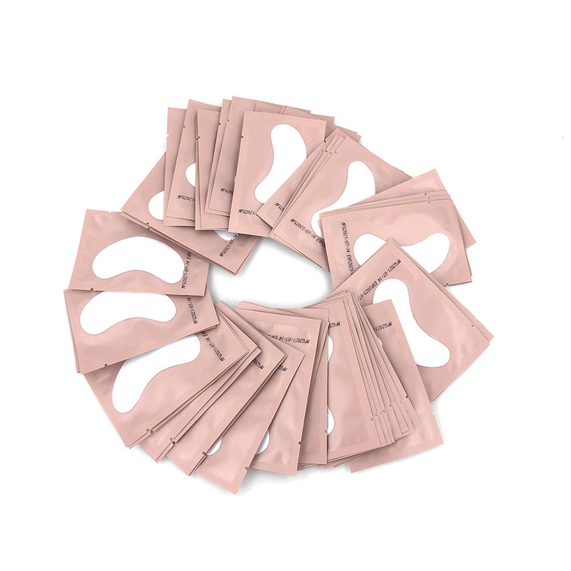 50 de perechi/lot Patch-uri de hârtie pentru extensie de gene Patch-uri de hârtie noi Tampoane pentru gene sub ochi Sfaturi pentru ochi Autocolant împachetări Instrumente de machiaj