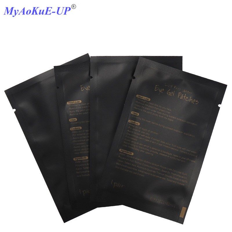 HOT 50 perechi/pachet Ambalare neagră sub ochi Tampoane pentru gene Patch-uri de hârtie Sfaturi Autocolant Wraps Extensie gene Instrumente de machiaj