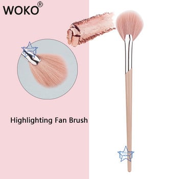 Facial Fan Brush Fashion Fenty Style Makeup Brush Pink Професионална четка за грим Fan Brush Fan Paint Highlighting Fan Brush 211#