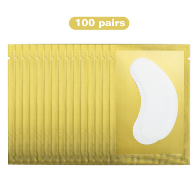 100 porų/pak. Nauji popieriniai pleistrai Blakstienų po akimis pagalvėlės Blakstienų priauginimas Popierius pleistrai Akių patarimai Lipdukų įvyniojimai Makiažo įrankiai