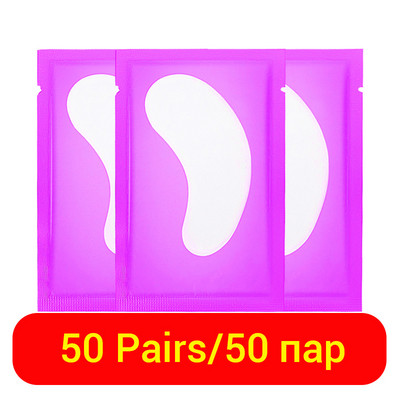 50/100 porų pleistrų, skirtų kurti be pūkelių blakstienų pleistras, nekenksmingas odai po akimis. Pagalvėlės nuo blakstienų priauginimo apsaugos priemonės