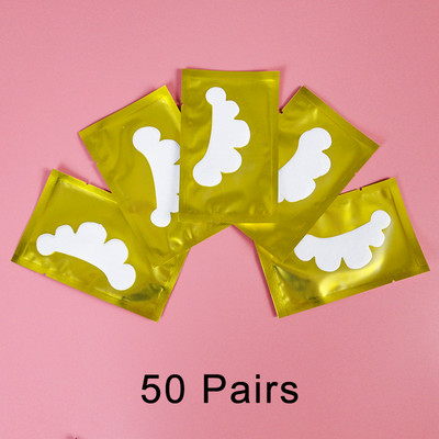 50/100 porų pleistrų, skirtų kurti be pūkelių blakstienų pleistras, nekenksmingas odai po akimis. Pagalvėlės nuo blakstienų priauginimo apsaugos priemonės