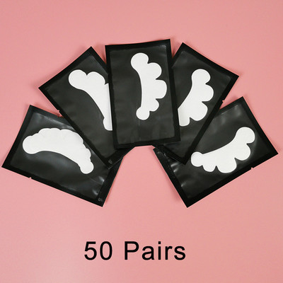 50/100 porų pleistrų, skirtų kurti be pūkelių blakstienų pleistras, nekenksmingas odai po akimis. Pagalvėlės nuo blakstienų priauginimo apsaugos priemonės