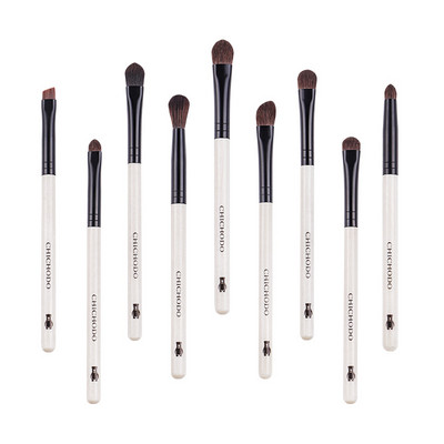 MyDestiny 9db professzionális natúr póni haj smink ecsetek szett-Eye Shadow&Eye szemöldök&orrfesték&Blending&Recealer&szemceruza