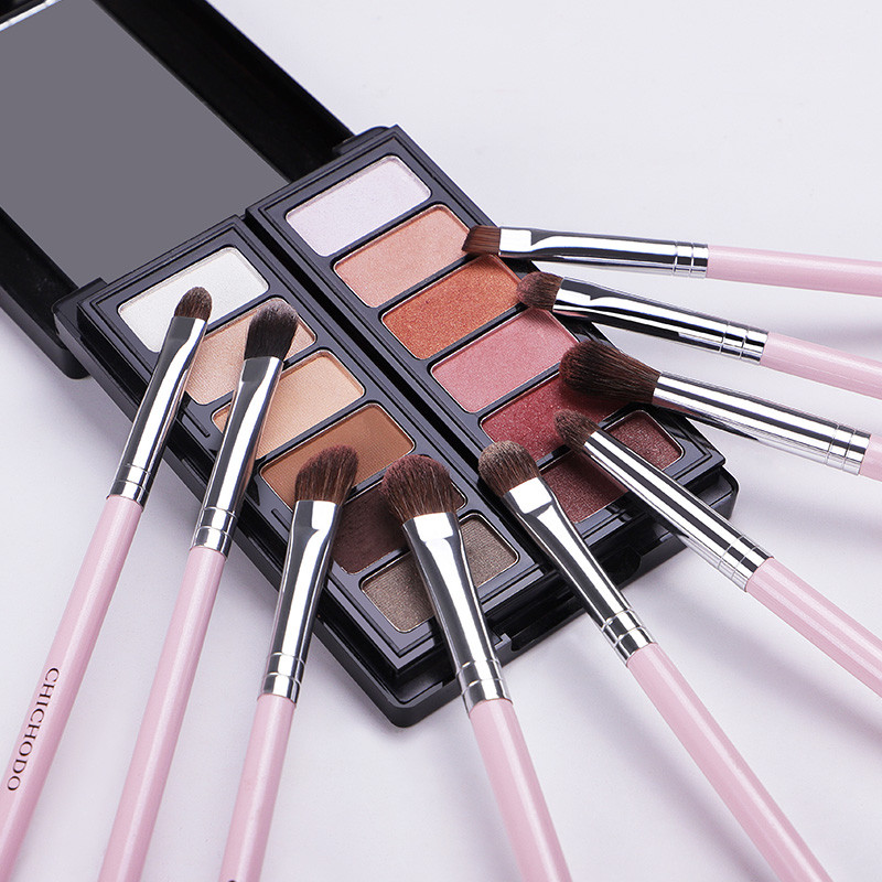 MyDestiny 9db professzionális natúr póni haj smink ecsetek szett-Eye Shadow&Eye szemöldök&orrfesték&Blending&Recealer&szemceruza