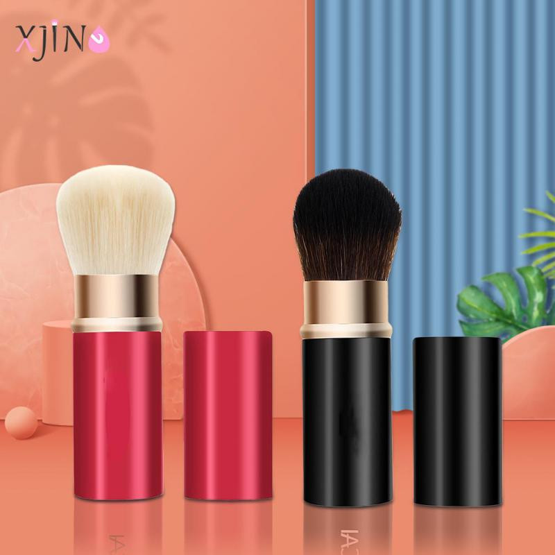XJING sissetõmmatav meigipintsel Üks suur puuder ja kaanega põsepunapintsel Mugavad naiste meigipintslid Ilutööriistad Maquillage