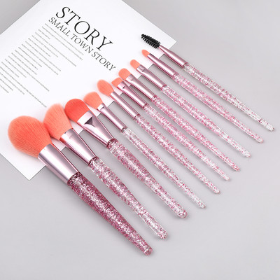 NOU Set de pensule de machiaj colorat, 10 buc