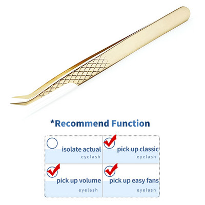 Profesionalus blakstienų priauginimo pincetas, baltas, skirtas rusiškam 3D 6D apimties netikrų blakstienų priauginimui, nagų dailės klipai, makiažo priemonė