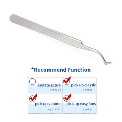 Profesionalus blakstienų priauginimo pincetas, baltas, skirtas rusiškam 3D 6D apimties netikrų blakstienų priauginimui, nagų dailės klipai, makiažo priemonė