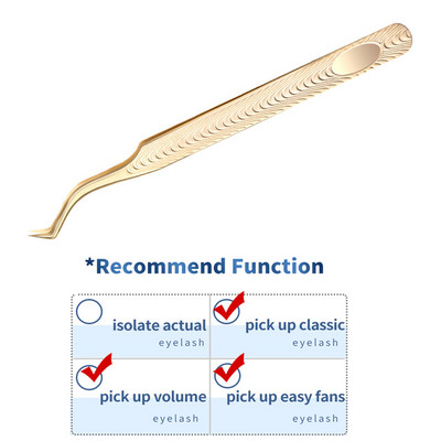 Profesionalus blakstienų priauginimo pincetas, baltas, skirtas rusiškam 3D 6D apimties netikrų blakstienų priauginimui, nagų dailės klipai, makiažo priemonė