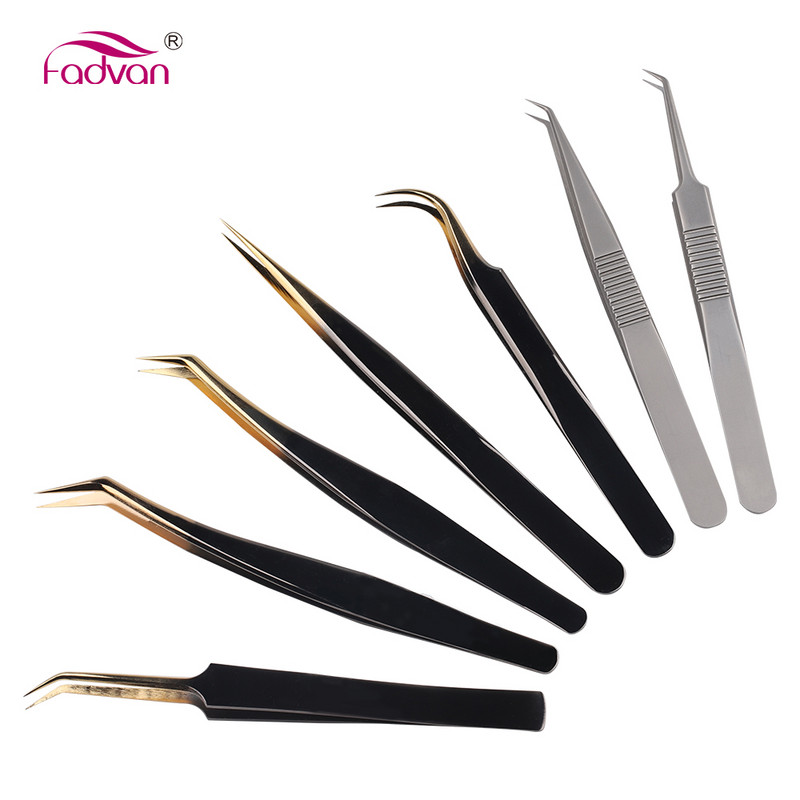 FADVAN blakstienų priauginimo pincetai blakstienų meistrams