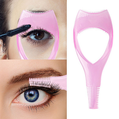 Eyelash Tools 3 in 1 Makeup Mascara Shield Guard Curler Applicator Comb Guide Card Makeup Tool Beauty Cosmetic Tool Dropship