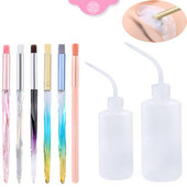 Naujas krištolo blakstienų valymo šepetėlis švarus prausimosi buteliukas alkūnės ilgio vamzdelis siauras burnos grožio priežiūros makiažo įrankis blakstienos priedai